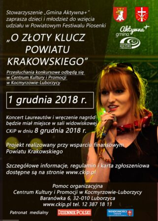 Kolejność występów na Powiatowym Festiwalu Piosenki „O Złoty Klucz Powiatu Krakowskiego”