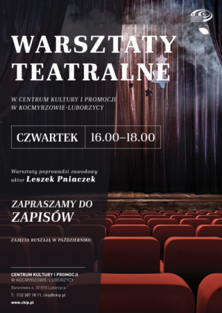 Zapraszamy do zapisów na warsztaty teatralne w naszym CKiP