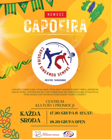 📢 Zmiana godzin zajęć! Capoeira raz Zdrowy Kręgosłup