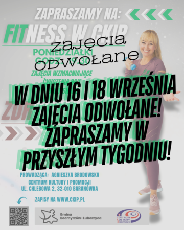 Zajęcia fitness i zdrowy kręgosłup odwołane!