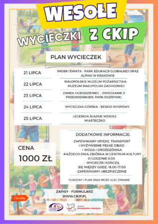 WESOŁE WYCIECZKI Z CKiP ! – Ruszają zapisy