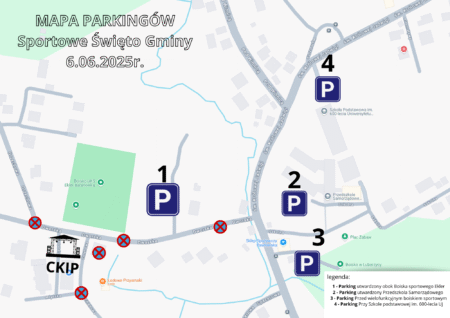 Informacja organizacyjna – PARKINGI Sportowe Święto Gminy
