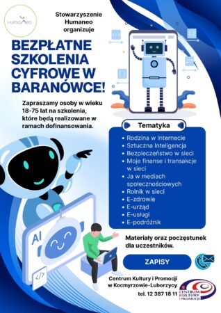 Bezpłatne warsztaty cyfrowe w&nbsp;Baranówce!